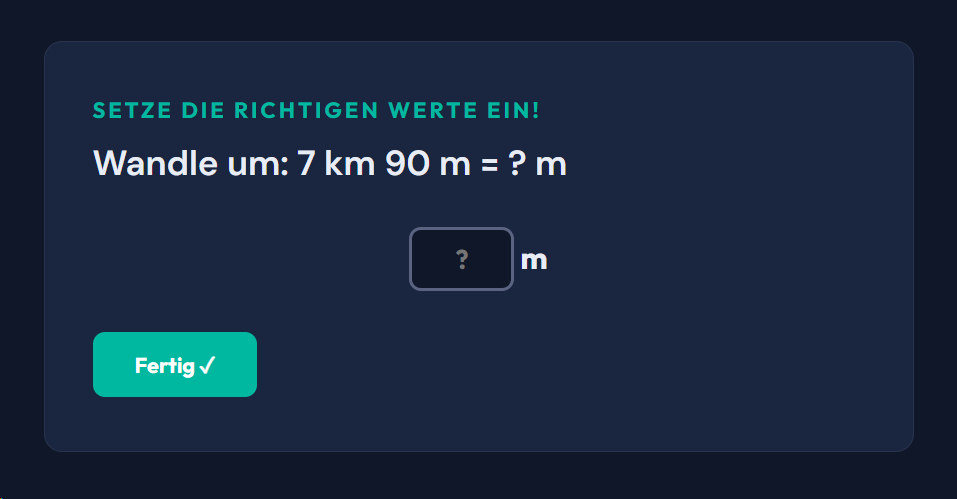 Beispiel-Aufgabe Größen umwandeln